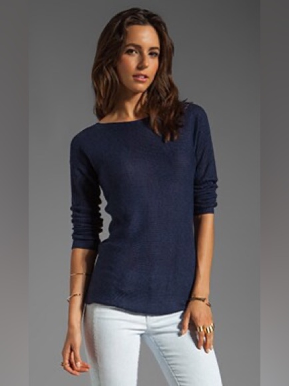 Theory Navy Scoopneck Lightweight Women's Sweater Sz S Retail $225